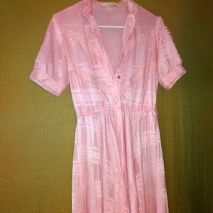 Vintage 50/60s Discovery Pink Lace Shortsleeve Dress